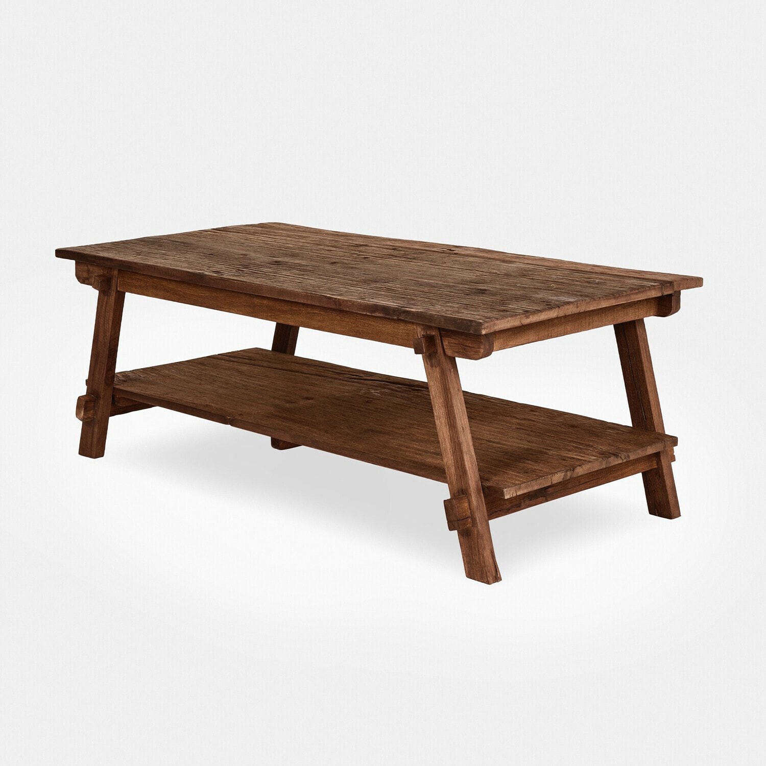 Couchtisch Brévonne Brauner Holztisch mit Ablagefach, rustikales Design für gemütliches Wohnzimmer