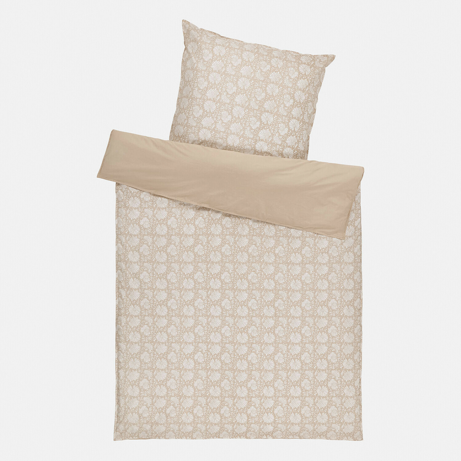 braun/beige Bettwäsche Jouvenay in Braun-Beige mit floralem Design, weicher und angenehmer Stoff