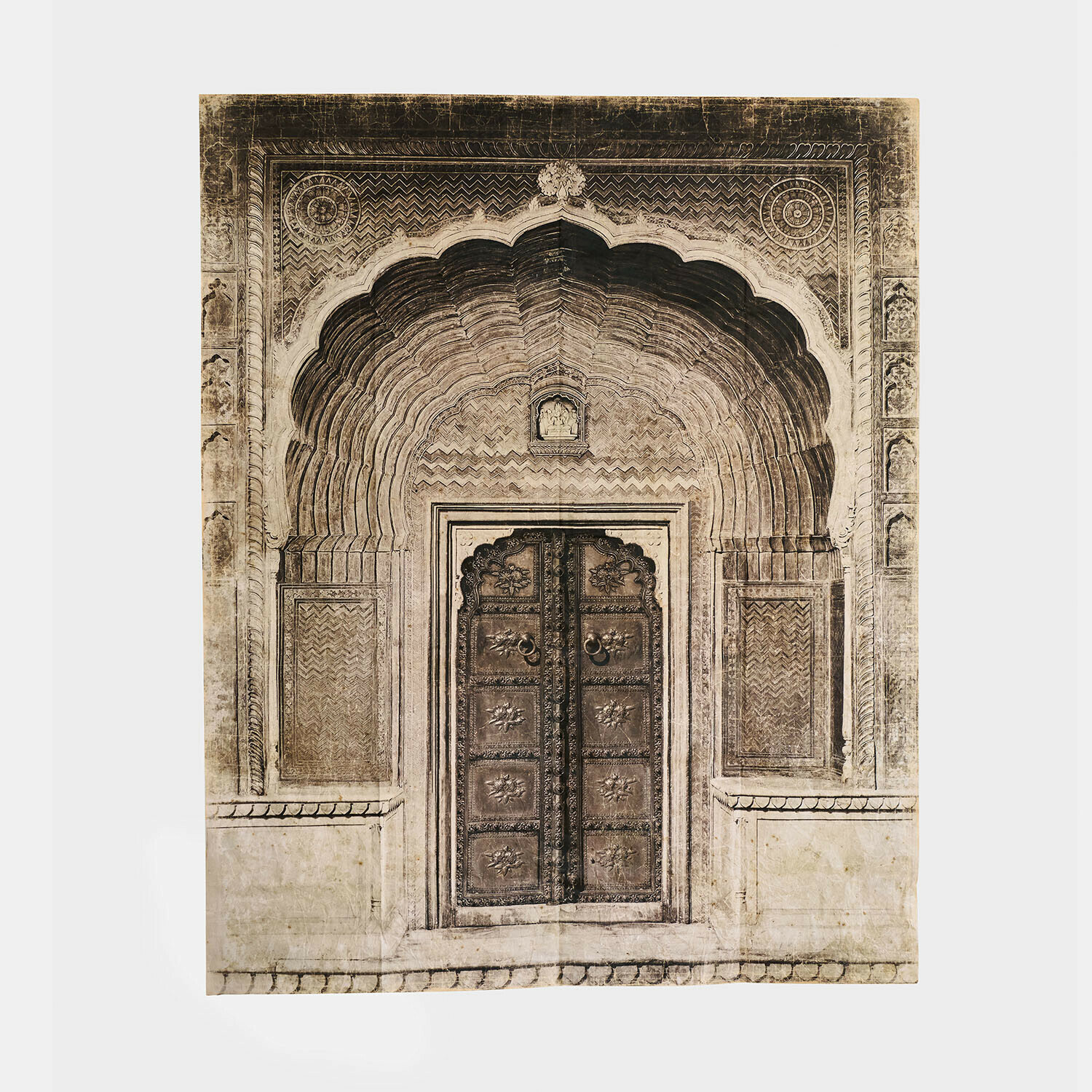 Wandbild Odenis Dekoratives Wandpaneel mit orientalischem Türmotiv in Beige- und Brauntönen für Wohnräume