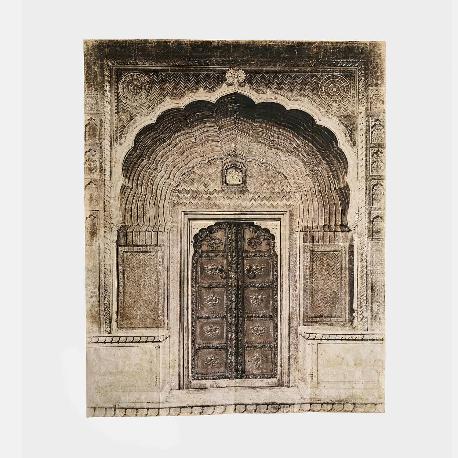 Wandbild Odenis Dekoratives Wandpaneel mit orientalischem Türmotiv in Beige- und Brauntönen für Wohnräume