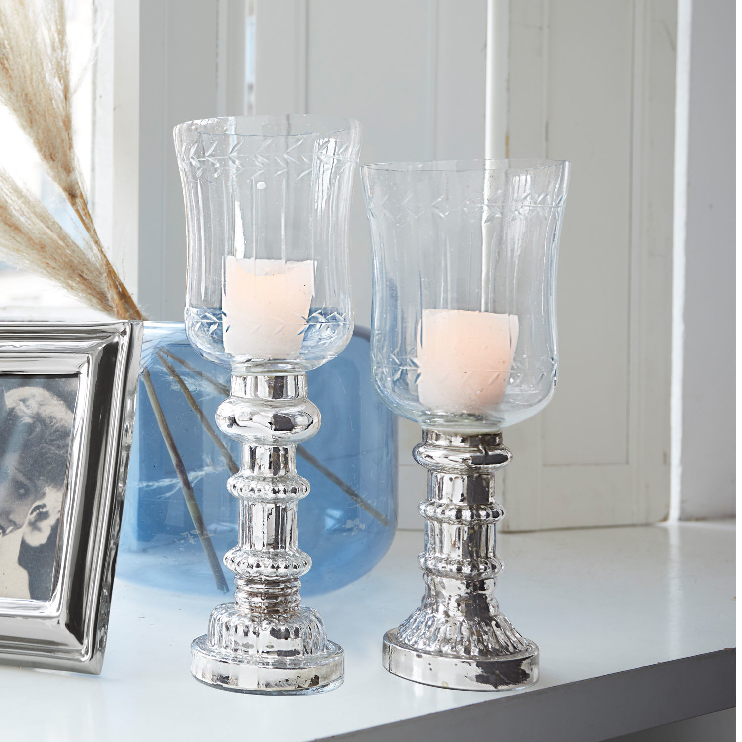Lot de 2 photophores Ely