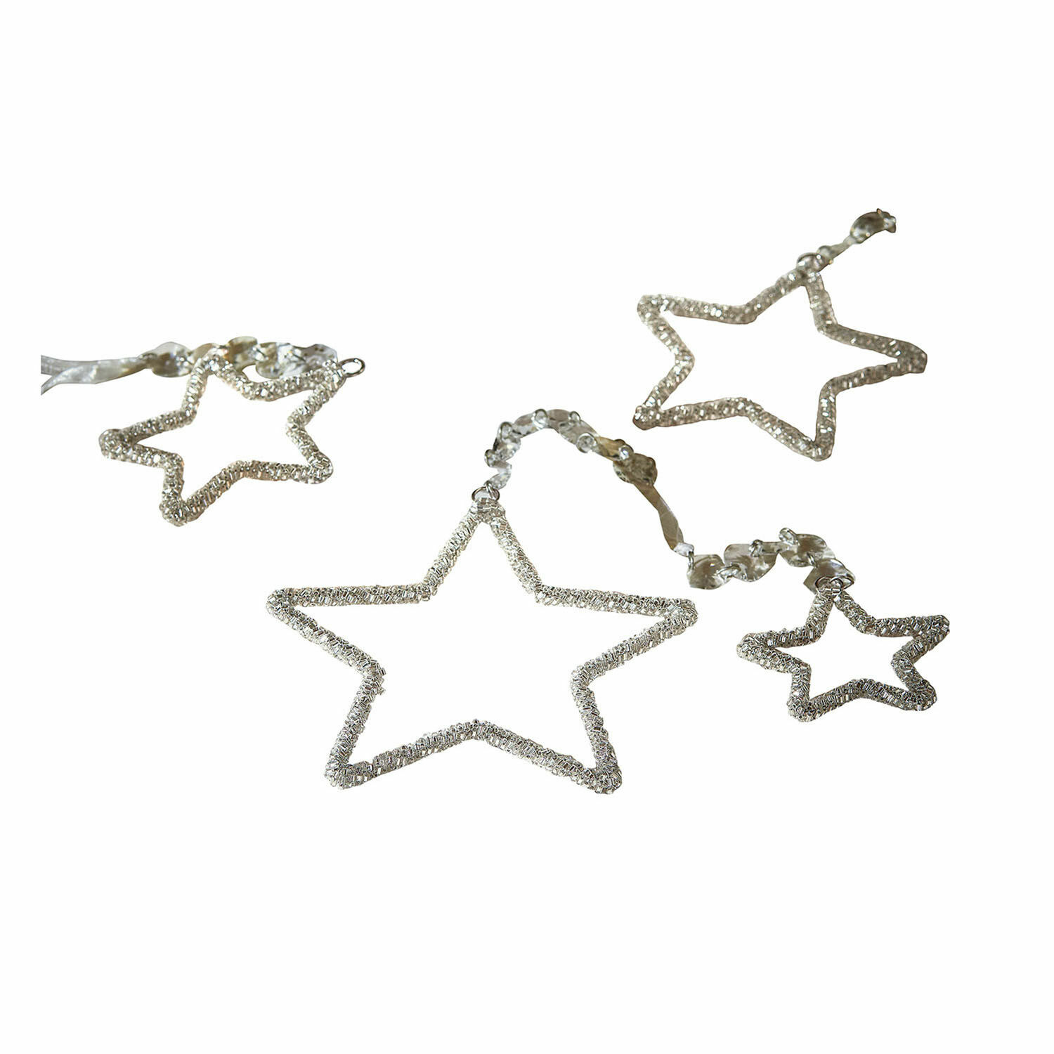 Anhänger 4er Set Manilo Dekorative Sterne aus transparenten Kristallen für festliche Stimmung und Wohnaccessoires