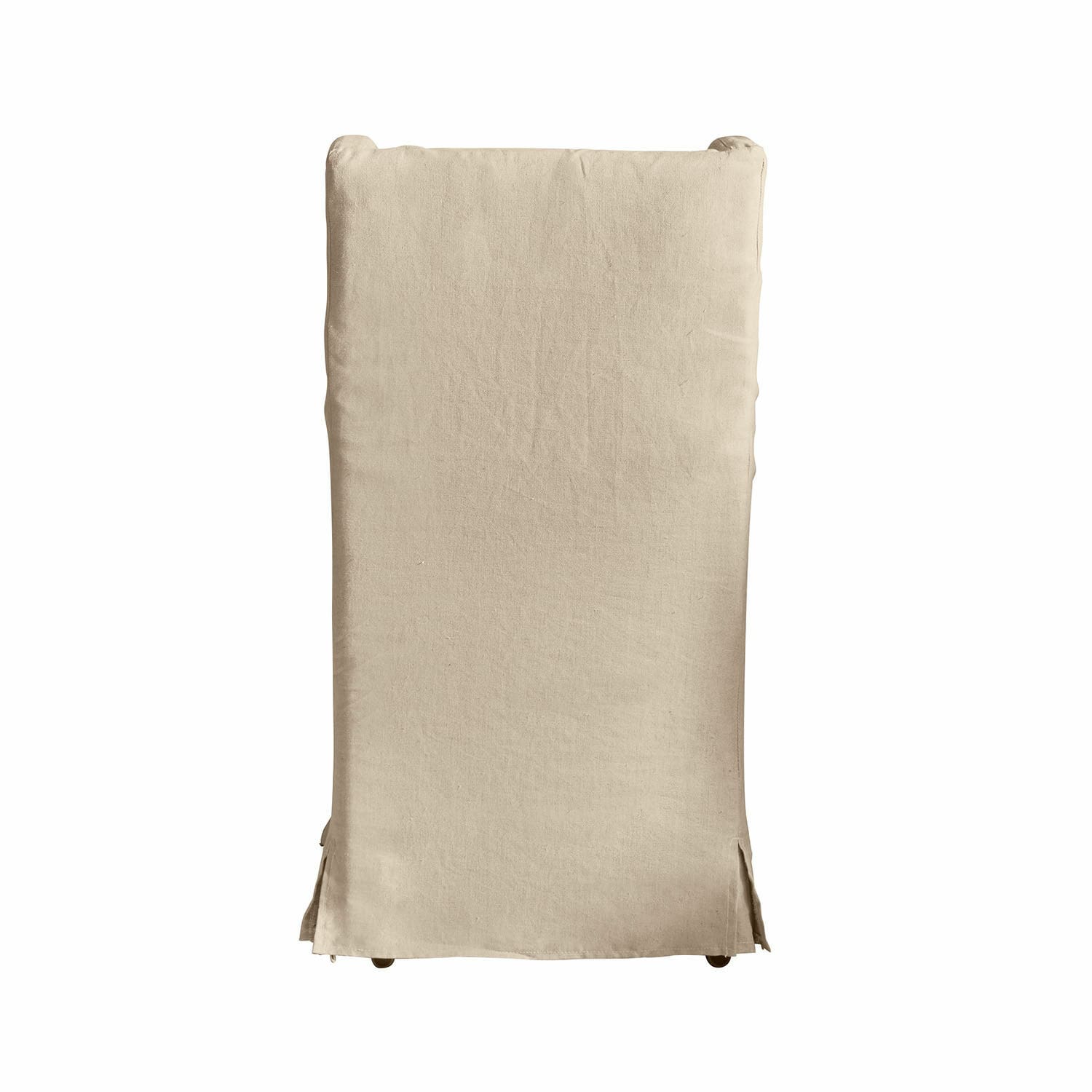Beige Stuhlhusse aus natürlichem Baumwollstoff, pflegeleicht und vielseitig einsetzbar