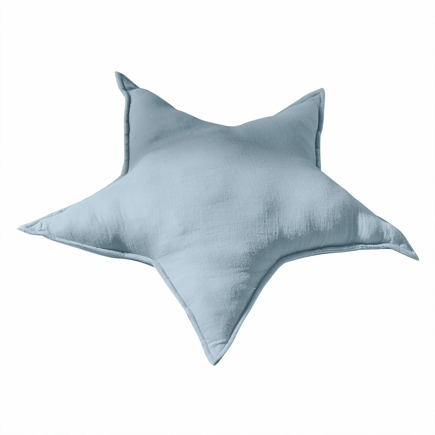 Kissen Étoilie Dekoratives Sternkissen aus blauem Baumwollstoff für Wohnzimmer und Schlafzimmer