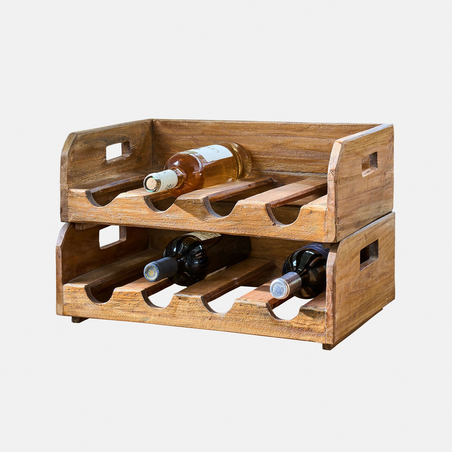 Flaschenhalter 2er Set Crestwooden