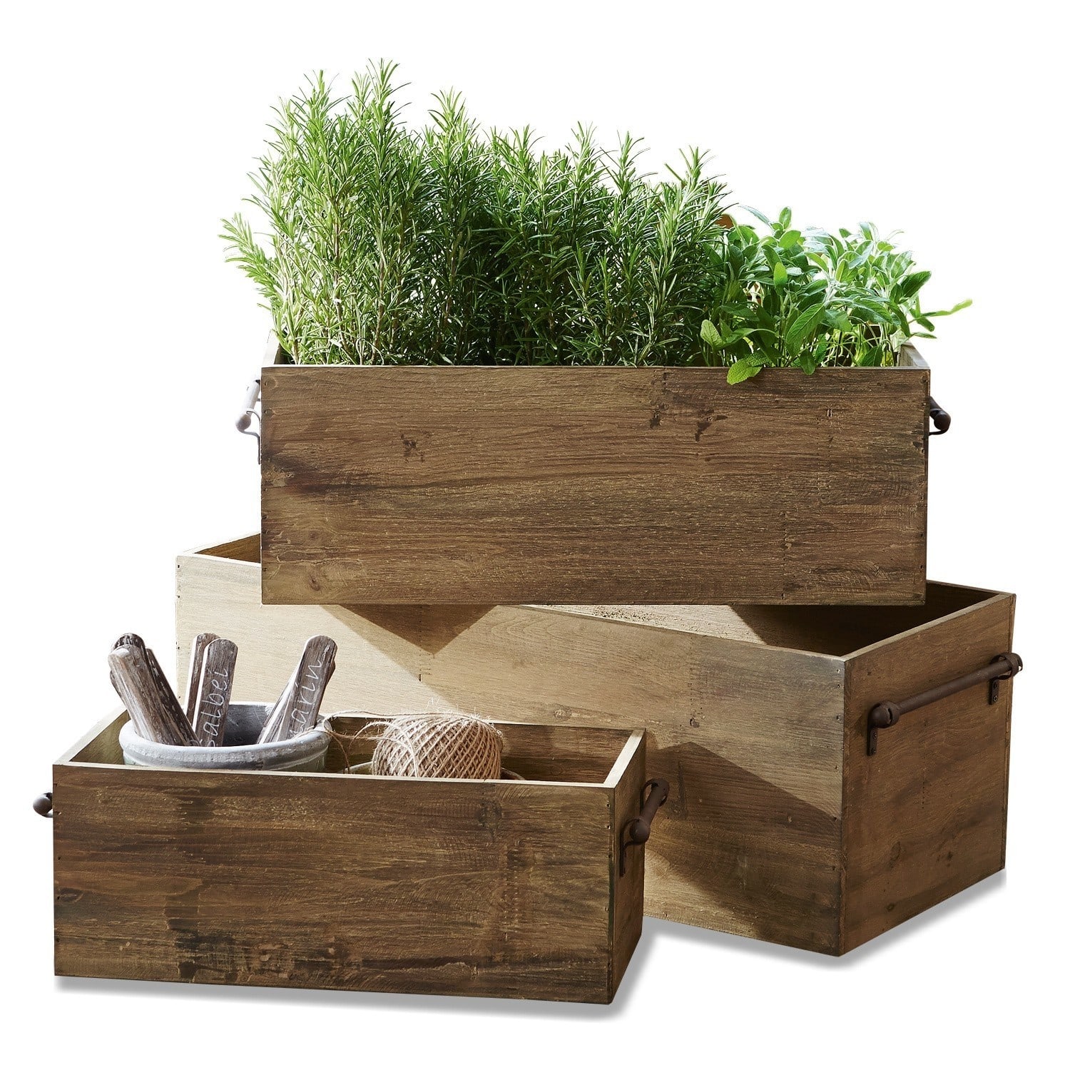 Holzkiste 3er Set Mell