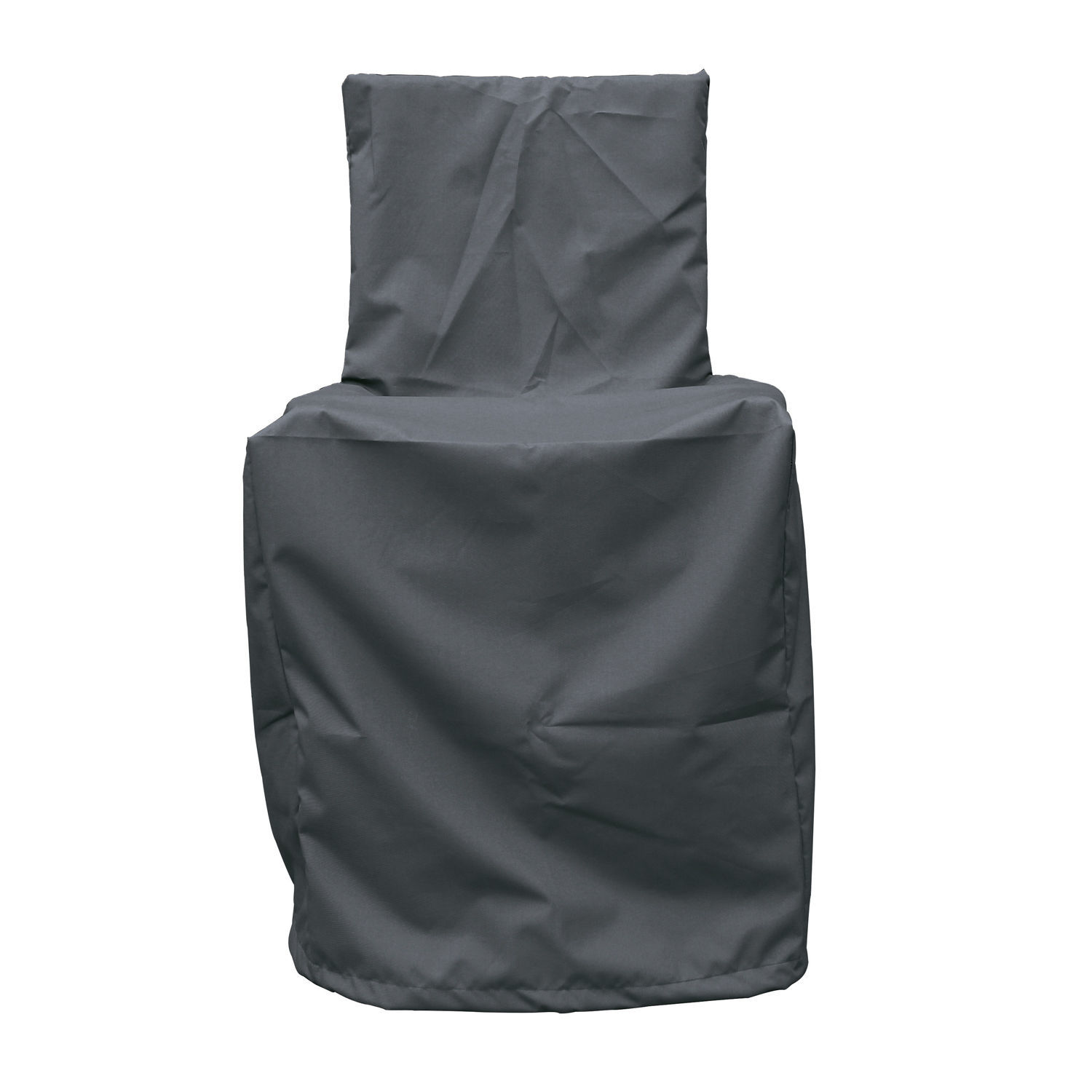 Schutzhülle für Stuhl aus grauem wasserabweisendem Material zum Schutz von Gartenmöbeln