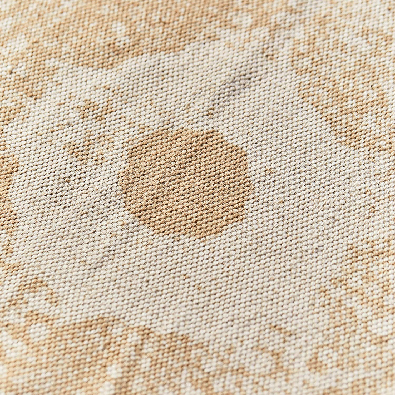 Beige Baumwollstoff mit geometrischem Muster, dekorative Textur für Wohnräume