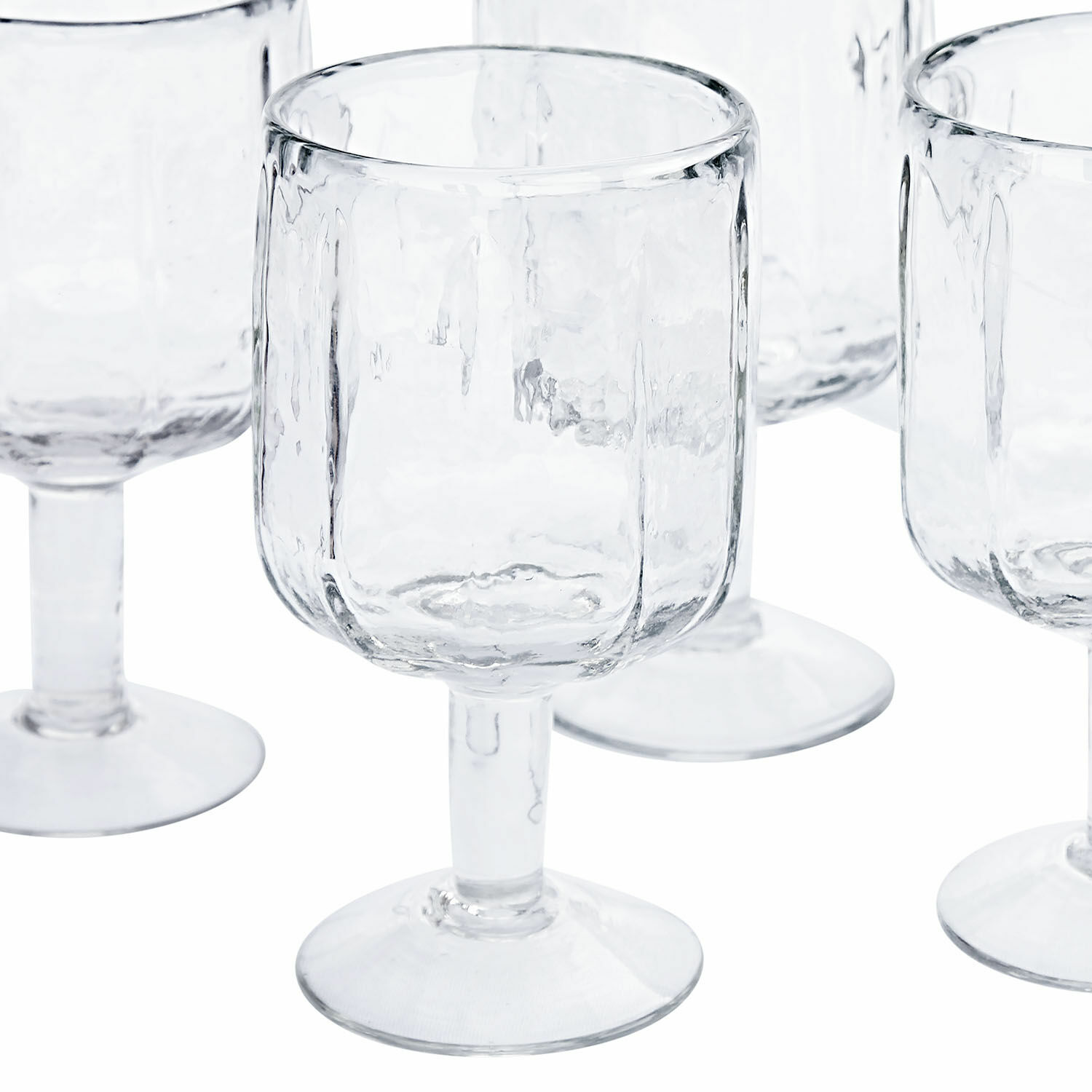 Transparenter Glas-Weinkelch mit Struktur, ideal für Getränke, Glas für Zuhause