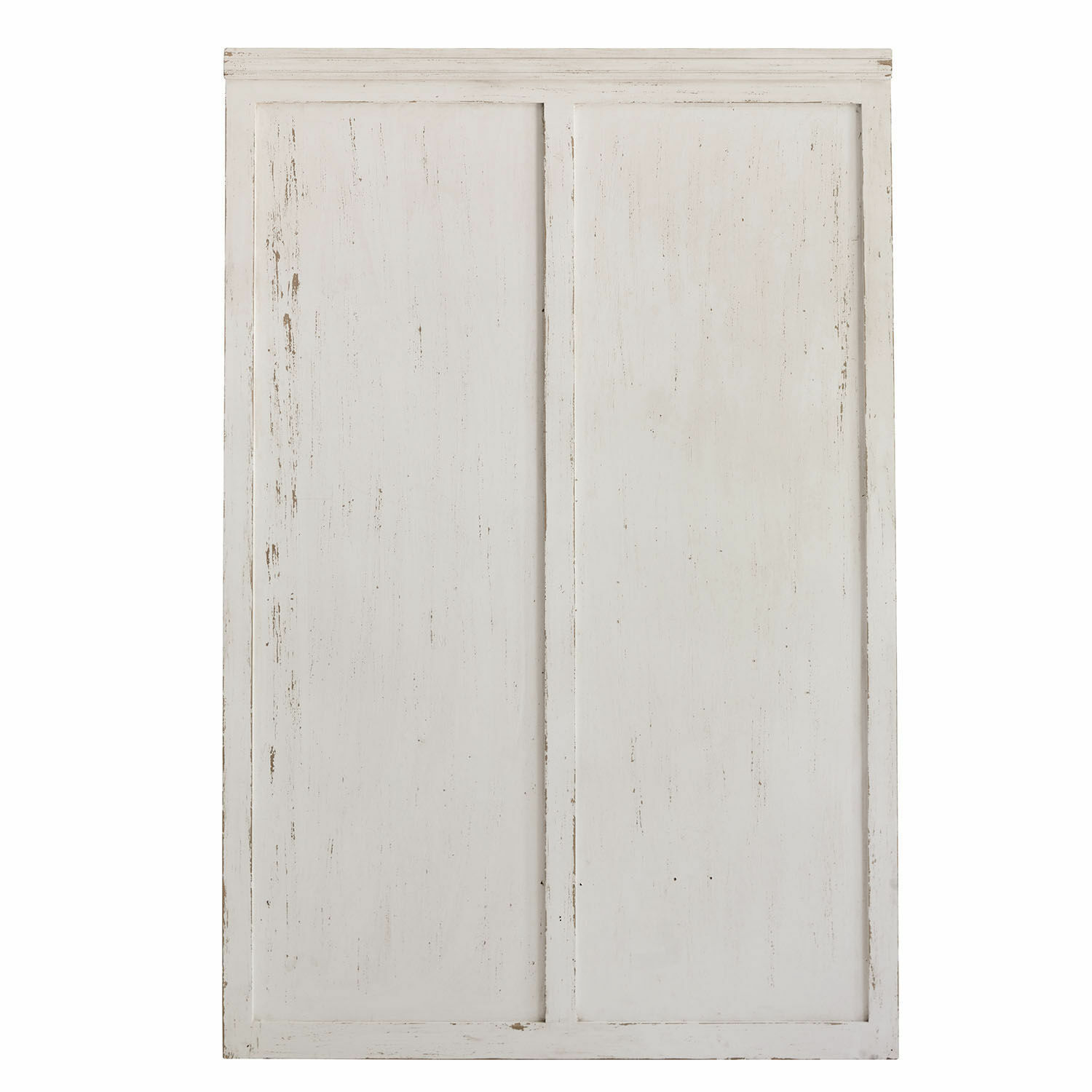 Weiße Holztafel mit antikem Look zur Wohnraumdekoration im Vintage-Stil