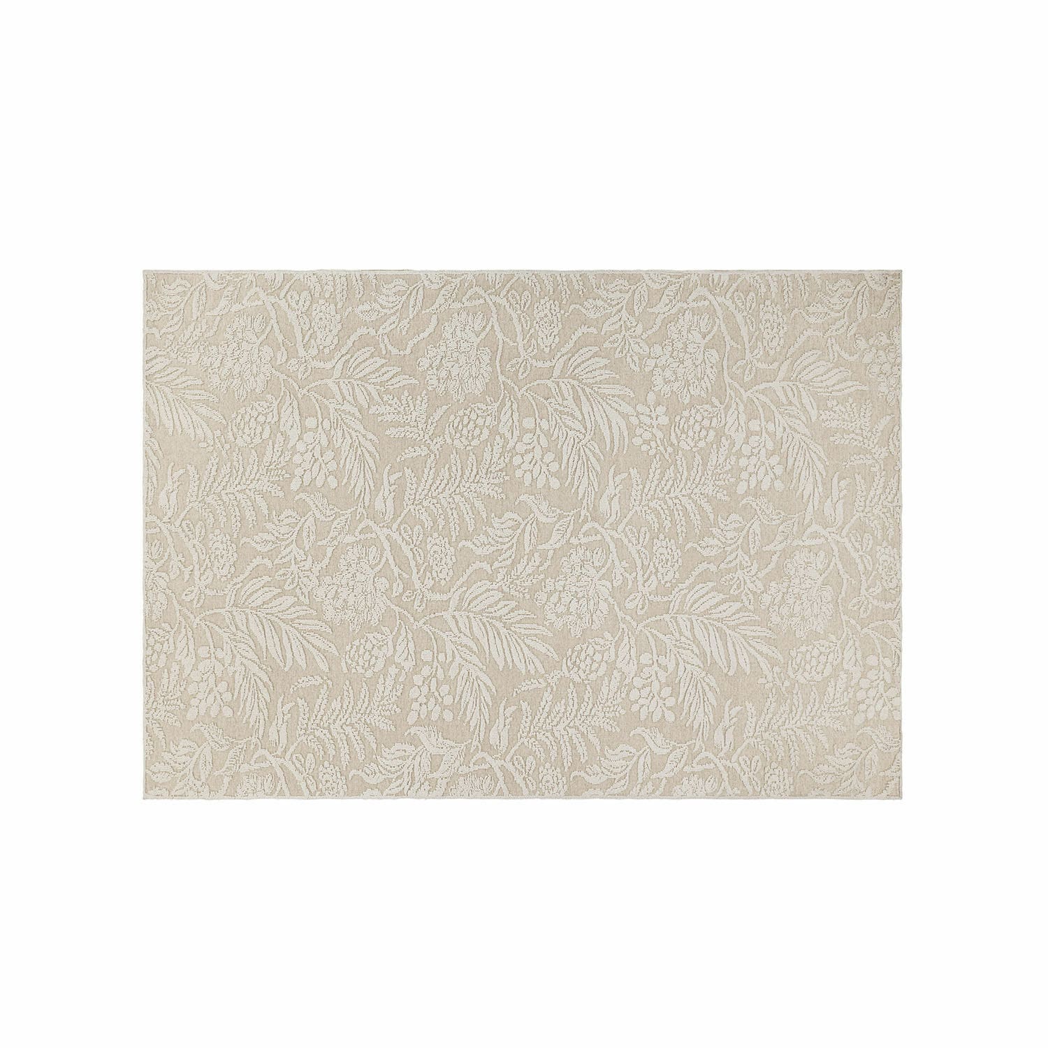 Teppich Azimra Beiger Teppich mit pflanzlichem Muster aus weichem Material, dekorativ und stilvoll fürs Wohnzimmer