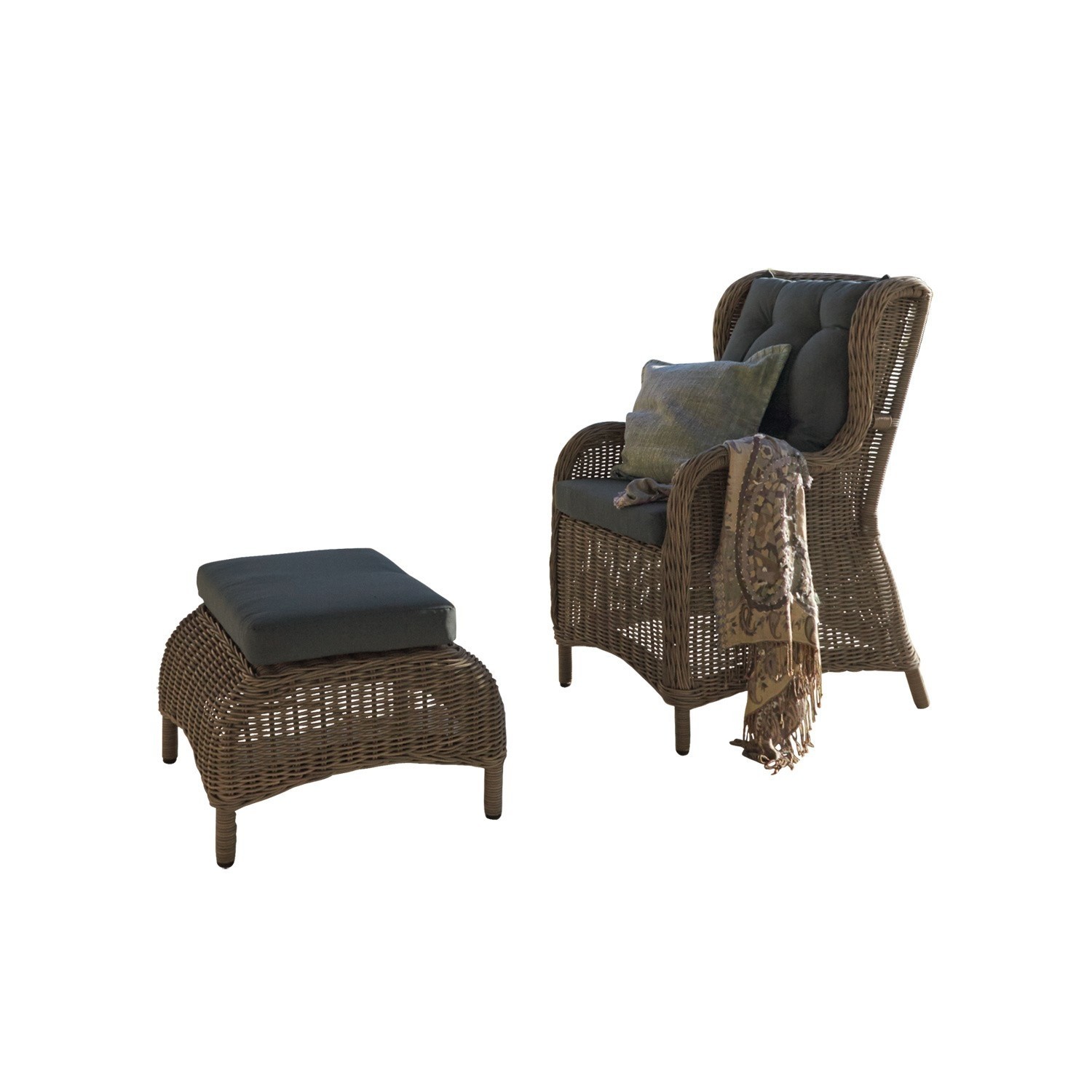 Sessel mit Hocker Fitchburg