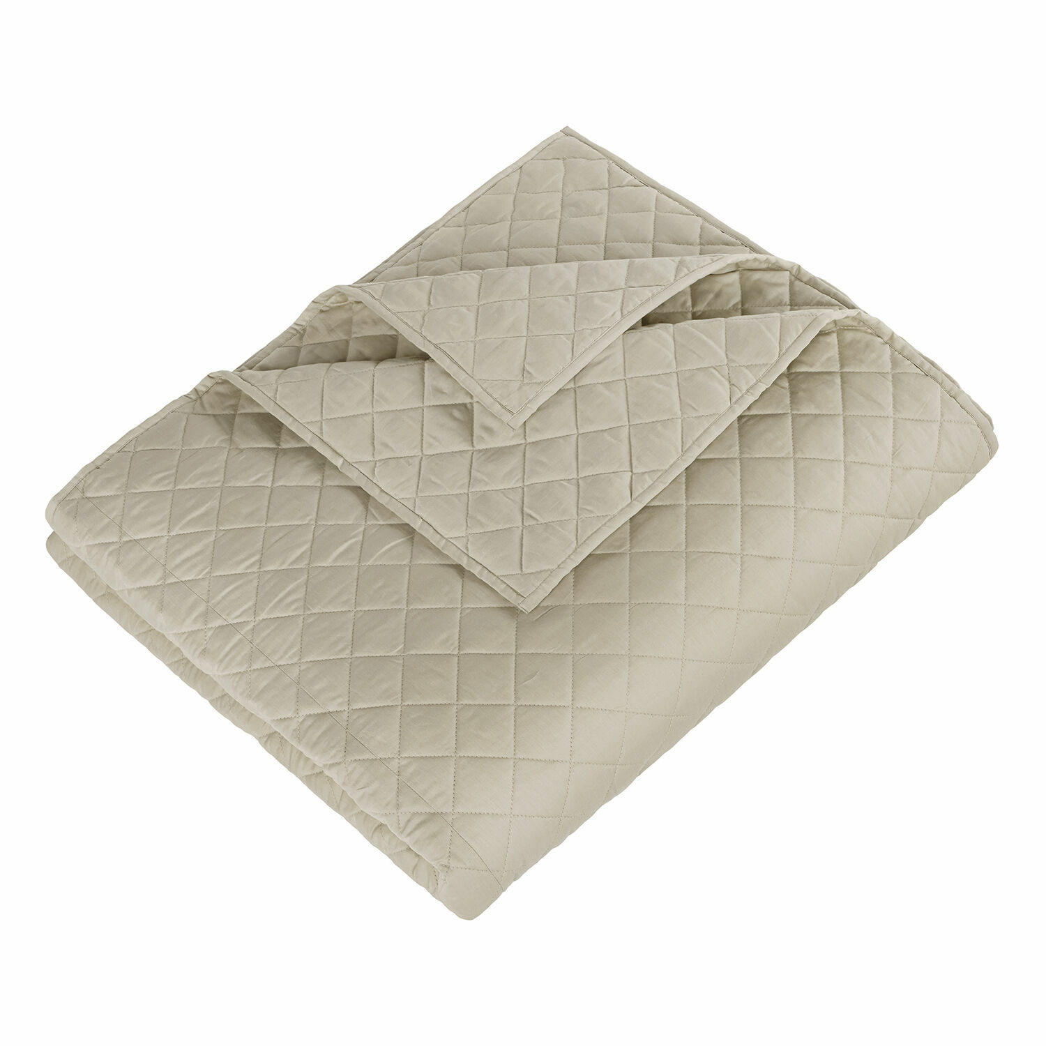 Quilt Jolique Beige gesteppte Decke aus weichem Material, ideal zur Dekoration von Schlafzimmer und Wohnzimmer