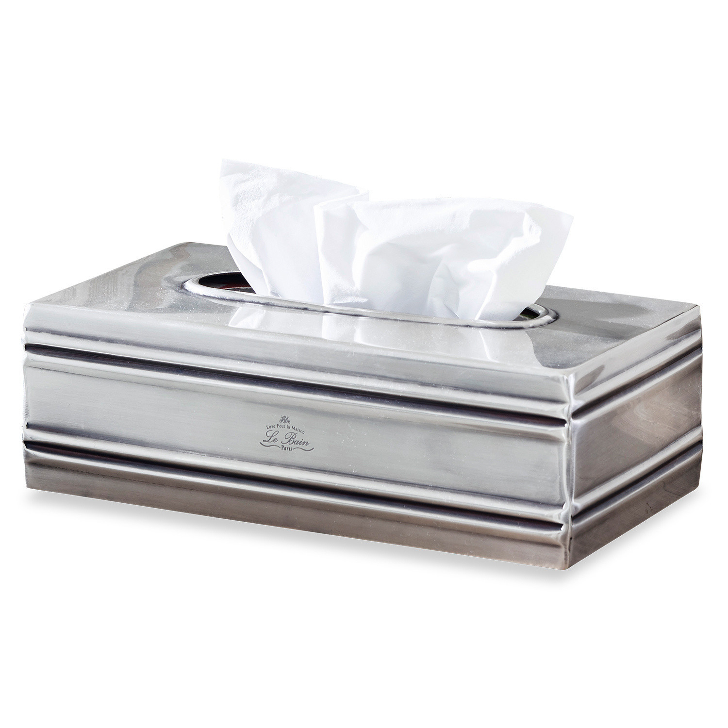 Taschentuchbox Suzette Elegante silberne Metall-Box für Taschentücher mit klassischem Design für Bad oder Wohnzimmer