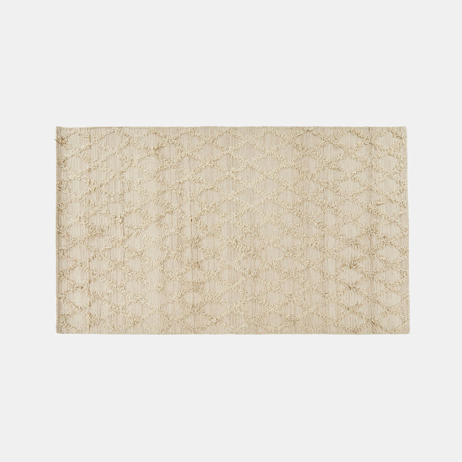 Teppich Yoann Beiger Teppich mit geometrischem Muster aus weichem Material, ideal für Wohnzimmer oder Schlafzimmer
