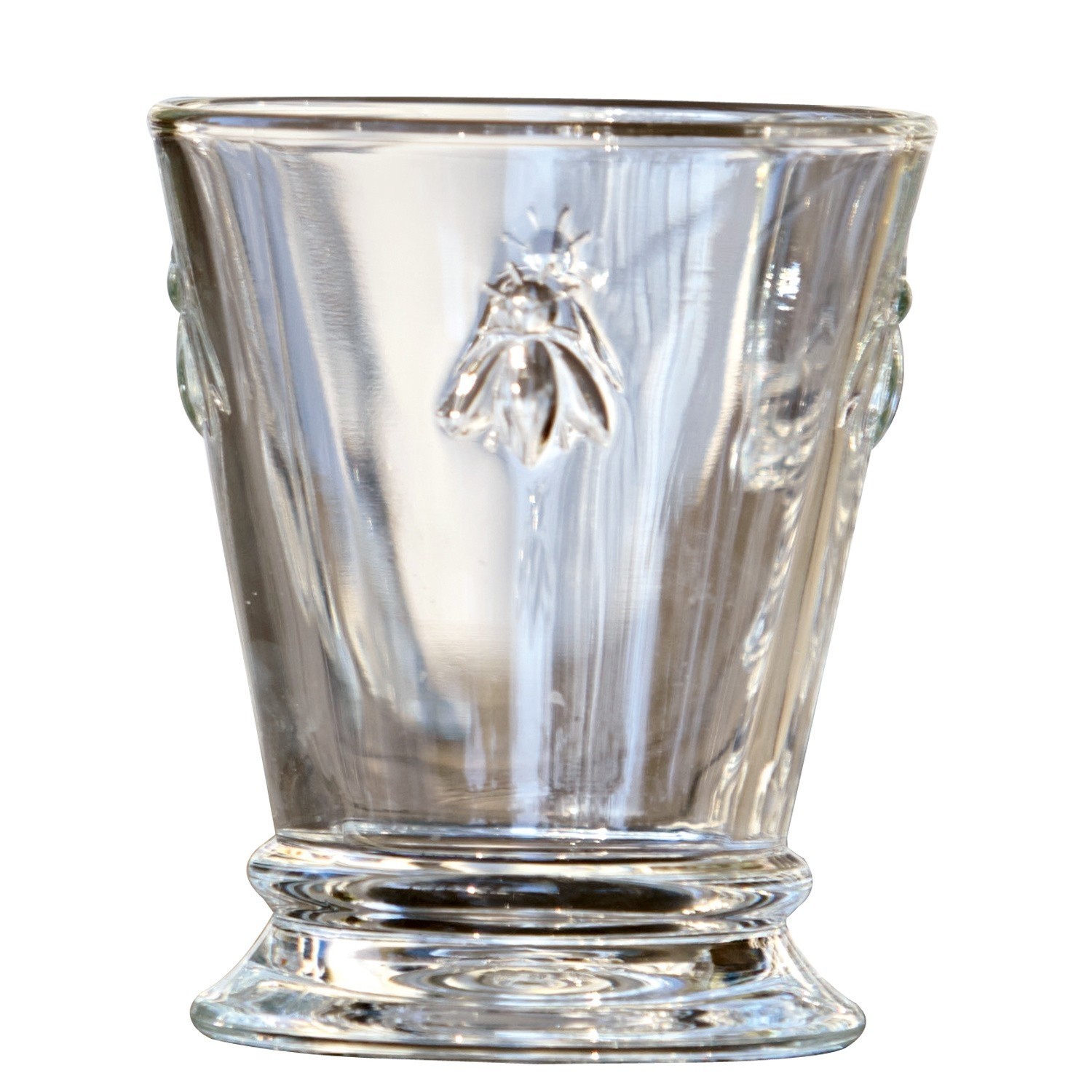 Wassergläser 6er Set Abeille Transparenter Glasbecher mit erhabenem Bienenmotiv, dekorativ und praktisch für Zuhause