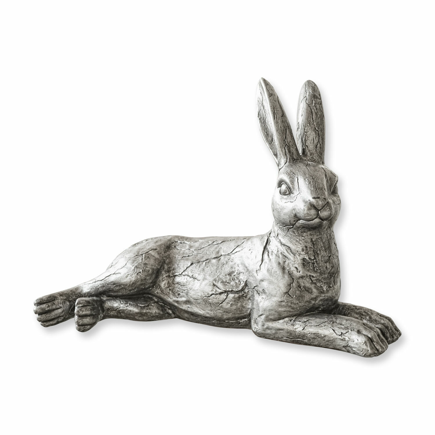 Hase Fiorentin Dekorative Hasenfigur in Grau mit antikem Stein-Look, stilvolle Deko für Haus und Garten