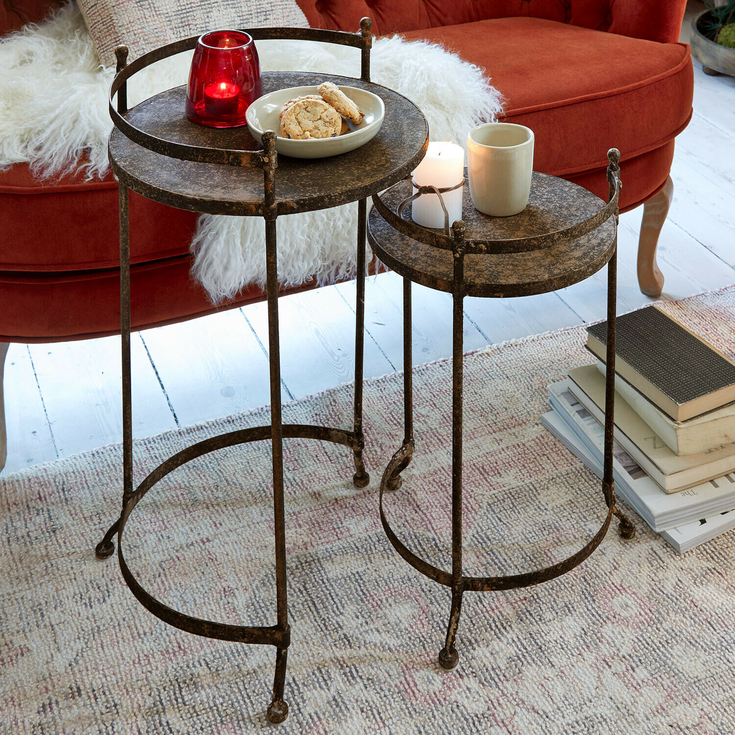 Lot de 2 tables d'appoint Alanyn Lot de 2 tables d'appoint Alanyn