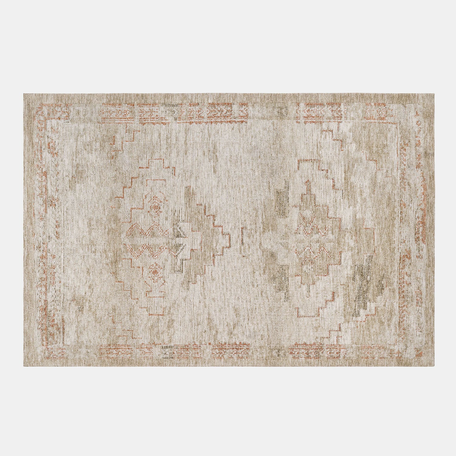 Teppich Soravitto Beiger Teppich mit dezentem Vintage-Muster, weiches Material, Wohnraumdekoration