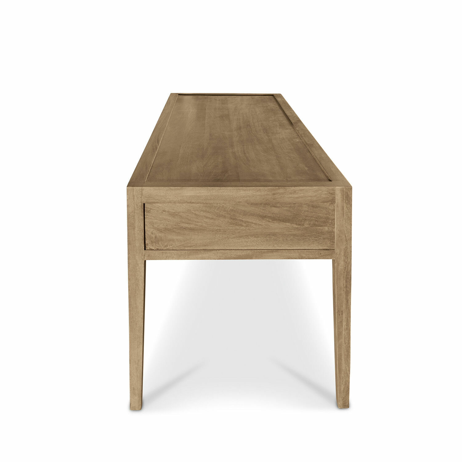 Moderner Holztisch in natürlicher Holzfarbe mit schlichtem Design für Wohnzimmer oder Esszimmer