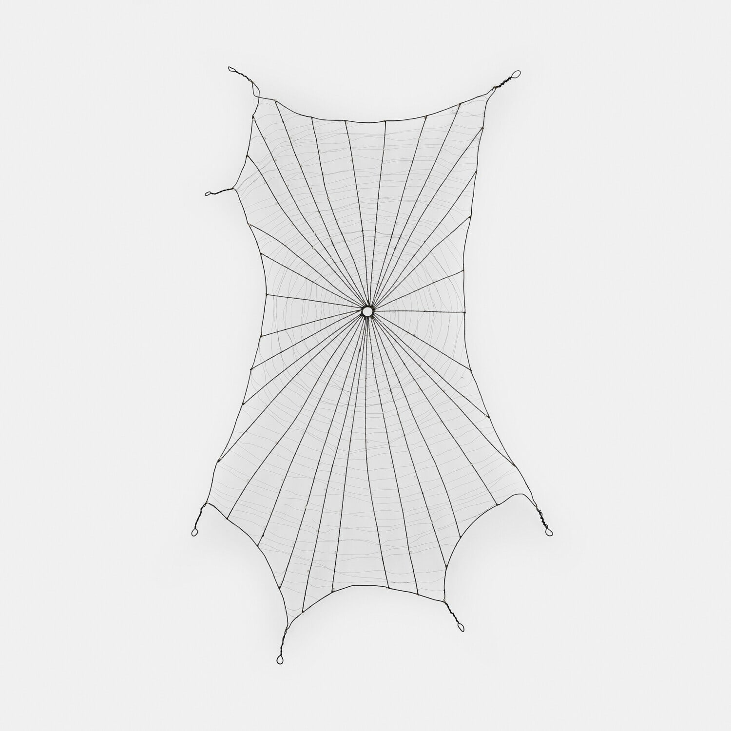 Deko-Spinnennetz Vexilnor Schwarzes Deko-Spinnennetz aus Metall für Halloween, Wanddekoration mit gruseligem Effekt