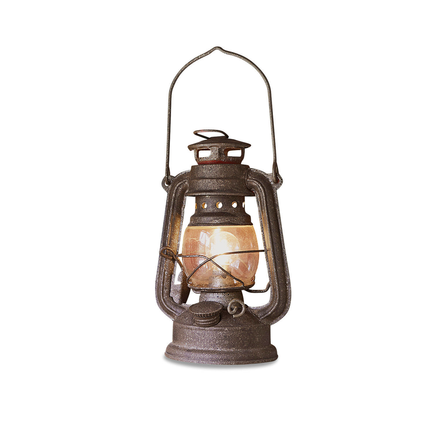 LED-Laterne Oxcroft Rustikale Metalllaterne in Rostoptik mit warmem Licht, Vintage-Dekoration für Haus und Garten