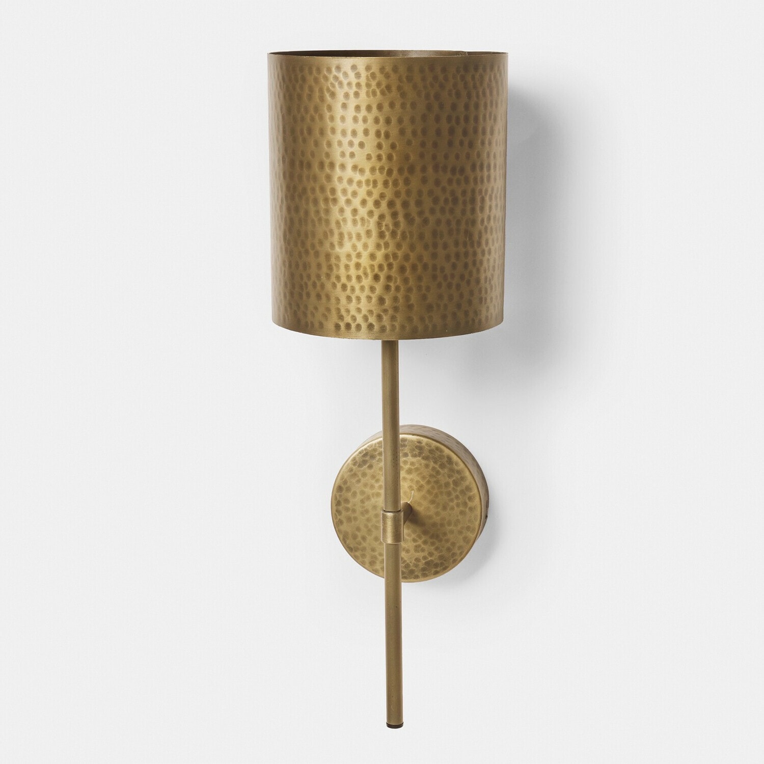 Wandlampe Goldmere Wandlampe aus messingfarbenem Metall mit gehämmerter Oberfläche, dekorative Wandleuchte