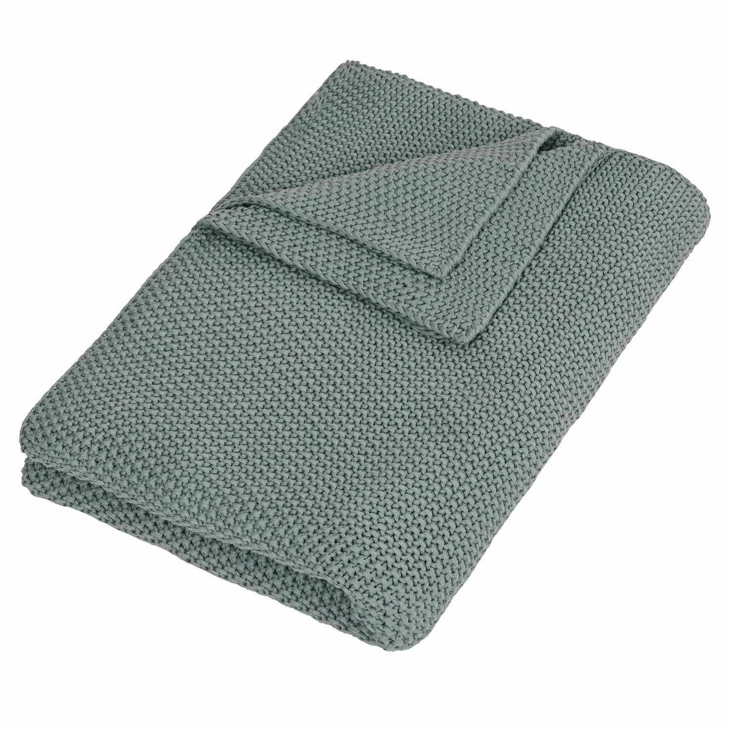 Plaid Ancy Weiche graue Decke mit grobem Strickmuster, ideal für Dekoration und Wärme im Zuhause