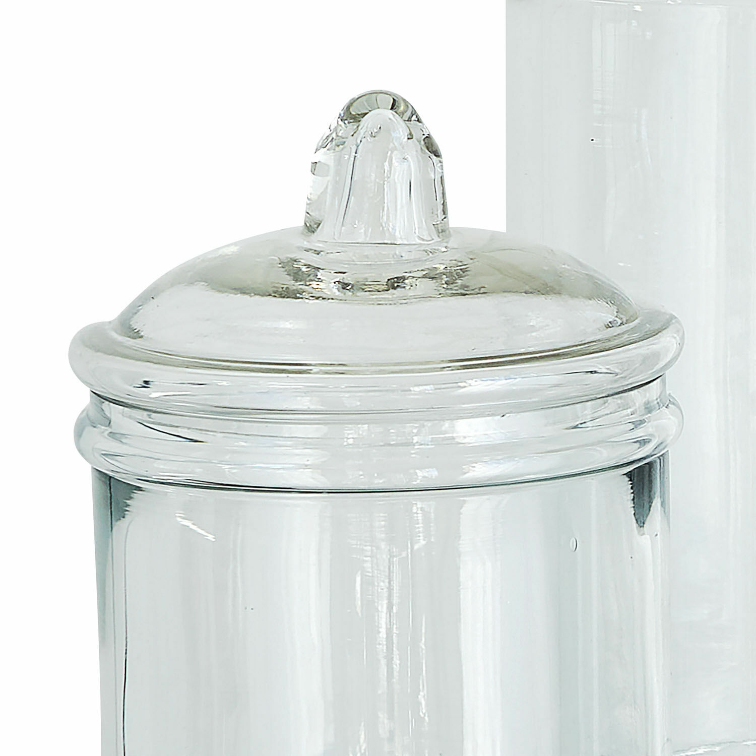 Transparenter Glasbehälter mit Deckel zur Aufbewahrung in der Küche, dekoratives Glasgefäß