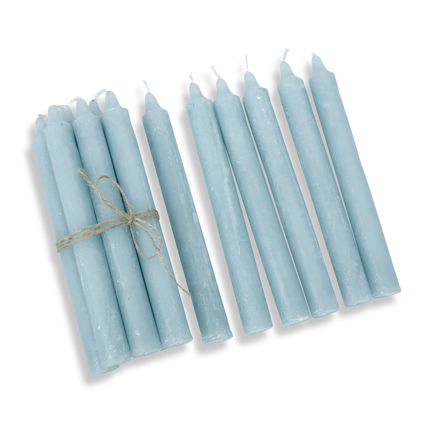 blau 12er Set Bauceau blaue Stabkerzen aus Wachs, stilvolle Wohnraumdekoration und Lichtquelle