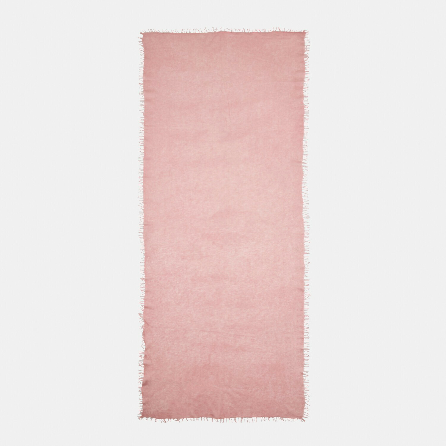 rosa Rosa Schal Ulviane aus weichem Material mit feinen Fransen an den Rändern, modisches Accessoire