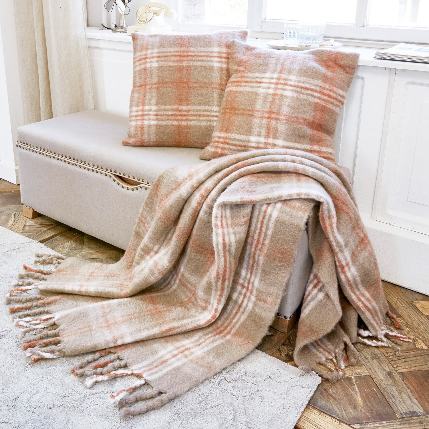 Plaid + 2 Kissen Shaw