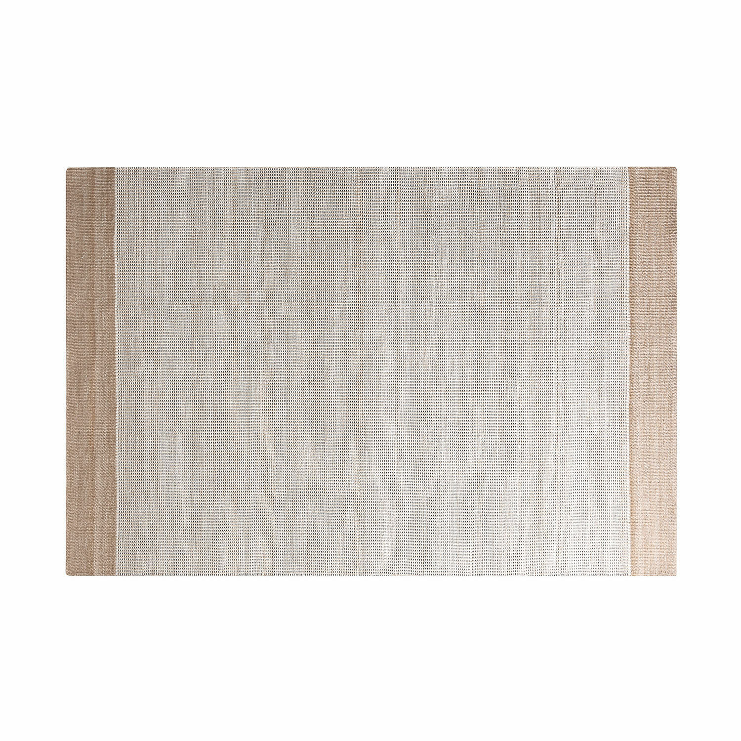 Beige-cremefarbene Tischmatte aus Stoff mit einfachem Muster, ideal für Tischdekoration