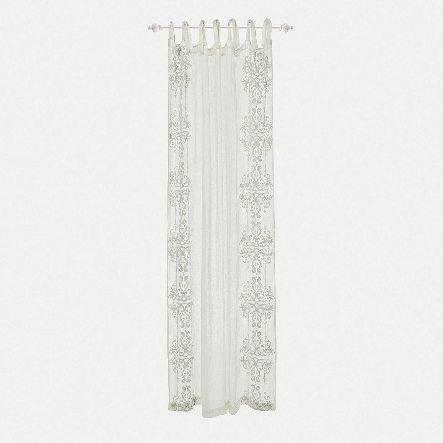 Weiße Gardine Damienie mit feinem Muster, leichter Stoff, elegante Fensterdekoration